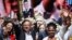 Gustavo Petro, el nuevo presidente de Colombia. A su lado, Francia Marquez, vicepresidenta. (Reuters/Luisa González).