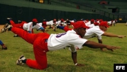 Peloteros cubanos.