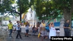 Artistas realizan procesión a la Caridad del Cobre y protestan contra el Decreto 349 (Facebook).