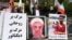 Protestas por la ejecución del atleta iraní Navid Afkari en Londres (Justin Tallis / AFP).