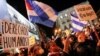 Una manifestación en apoyo a la convocatoria de la Marcha Cívica por el Cambio en Cuba el 15 de noviembre en Madrid.