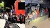 Migrantes escondidos en la parte baja de un autobús turístico en México