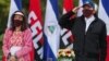 Daniel Ortega y Rosario Murrillo, presidente y vicepresidenta de Nicaragua. (Cesar PEREZ / PRESIDENCIA NICARAGUA / AFP)
