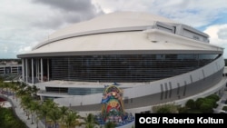 Vista aérea del Loan Depot Park de Miami, o Marlins Park. (Foto: Roberto Koltun/OCB)