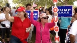 Cubanos apoyan a Trump en el Tropical Park Cubanos apoyan a Trump en el Tropical Park