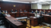 Vista de un tribunal en Cuba durante uno de los juicios a los manifestantes del 11 de julio.