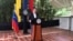 El líder opositor venezolano Juan Guaidó en una conferencia de prensa en el este de Caracas, el 19 de mayo de 2021. Foto: Álvaro Algarra - VOA