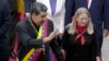 El presidente venezolano, Nicolás Maduro y Cilia Flores eldesacre 12 de enero de 2023. (Foto AP/Ariana Cubillos )