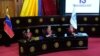 Los jueces de la Corte Suprema, de izquierda a derecha, Fanny Márquez, la presidenta Caryslia Rodríguez e Inocencio Figueroa, tras respaldar las afirmaciones de Nicolás Maduro de que ganó las elecciones presidenciales.