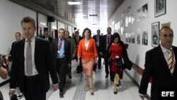 Conferencia de prensa de las delegaciones de EEUU y Cuba