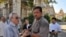 Eusebio Leal y Bill Richardson en La Habana Vieja