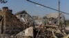 Casas bombardeadas en el ataque aéreo de Rusia, en la región de Odesa, Ucrania, este lunes 26 de agosto de 2024. (Oleksandr GIMANOV/AFP)