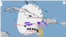 Mapa con el pronóstico de trayectoria para Melissa.