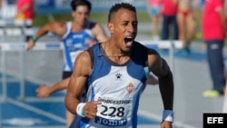 Orlando Ortega se proclamó campeón de España de 110 metros vallas.