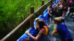 Campesinos cubanos improvisan una piscina rodante Campesinos cubanos improvisan una piscina rodante