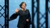 La actriz iraní Maryam Moghadam, tras presentar "Balada de la vaca blanca" en la Berlinale, el 18 de junio de 2021. (AP Photo/Michael Sohn, pool).