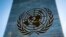 Emblema de las Naciones Unidas. (AP Photo/John Minchillo).
