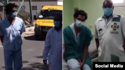 Imágenes difundidas por el régimen cubano de Luis Manuel Otero Alcántara en el hospital Calixto García.
