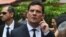 El juez Sergio Moro tras sostener una reunión este jueves con el presidente electo de Brasil, Jair Bolsonaro.