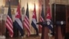 Conferencia de prensa de cancilleres de Cuba y EEUU